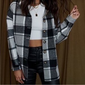 12th Tribe- Plaid Button-Up Jacket Flannel